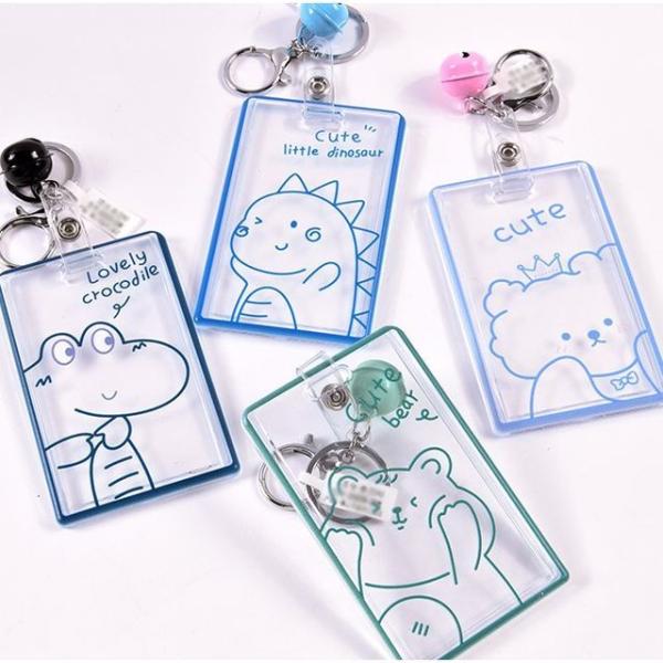 Animal Transparent Card Holder Keyring (Various Designs)  |  Gizmos & Toys