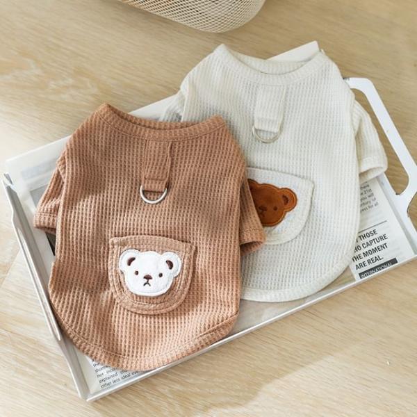 Bear Applique Pet Top  |  Pet Accessories