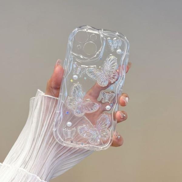 Butterfly Printed Transparent Phone Case For Iphone 11, 11 Pro, 11 Pro Max, 12/12 Pro, 12 Pro Max, 13, 13 Pro, 13 Pro Max, 14, 14 Plus, 14 Pro, 14 Pro Max, 15, 15 Pro, 15 Pro Max  |  Electronic Accessories