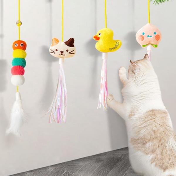 Cartoon Cat Teaser Interactive Pet Toy (Various Designs)  |  Pet Accessories