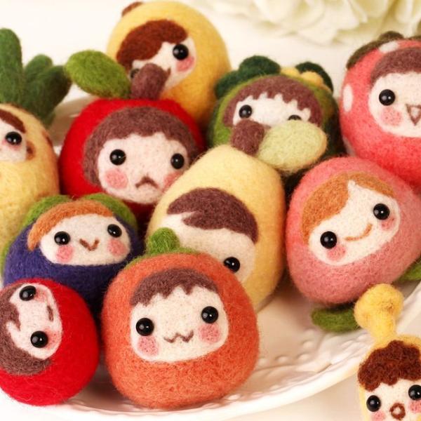 Cartoon Fruit Needle Felting Kit (Material Package)  |  Arts & Crafts