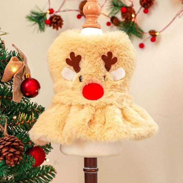 Christmas Deer Chenille Pet Dress  |  Pet Accessories