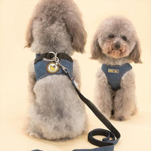 Denim Pet Harness With Leash (Various Designs)  |  Pet Accessories