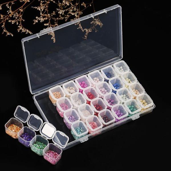 Divided Nail Art Plastic Storage Box  |  Homeware