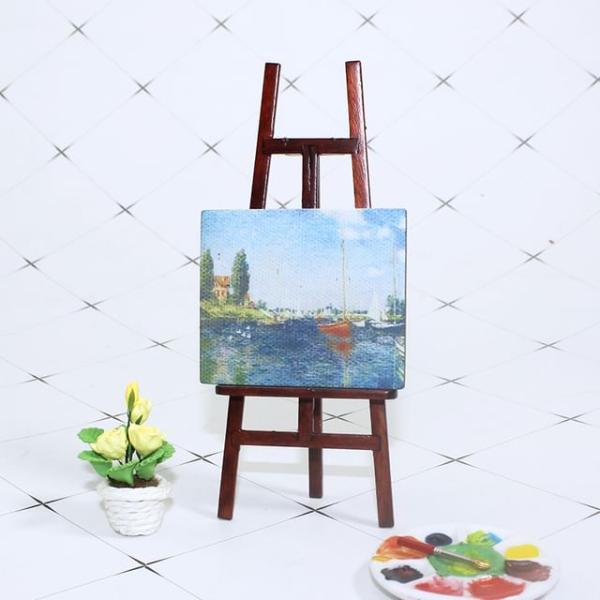 Easel With Painting Dollhouse Miniature  |  Gizmos & Toys