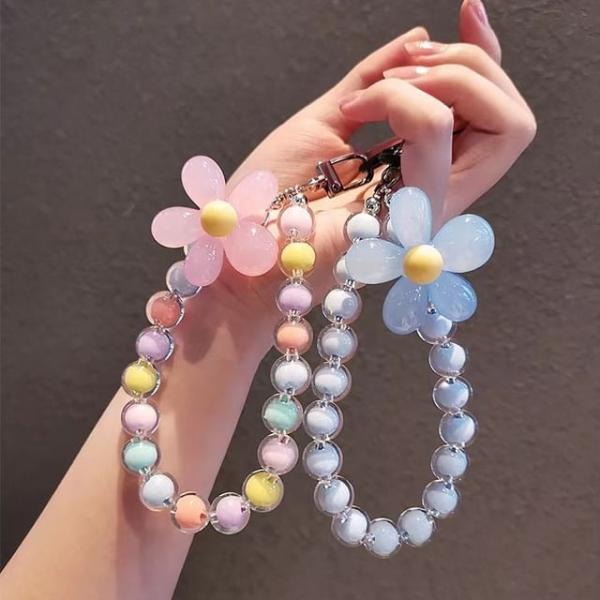 Floral Resin Bead Phone Strap  |  Electronic Accessories