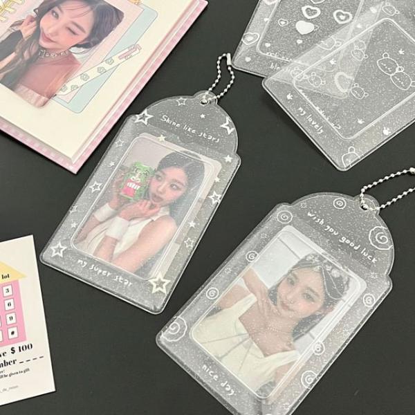 Glitter Pvc Photo Card Holder Keyring  |  Gizmos & Toys