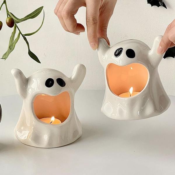 Halloween Ghost Candle Holder  |  Homeware