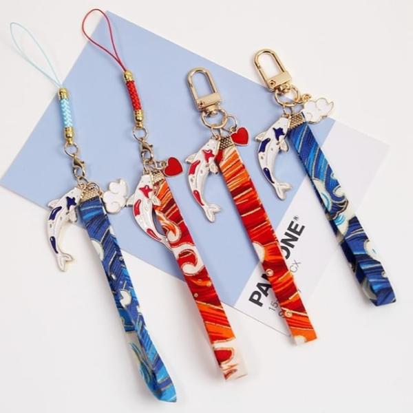 Hand-Made Japanese Koi Pentant Phone Strap / Key Ring  |  Electronic Accessories