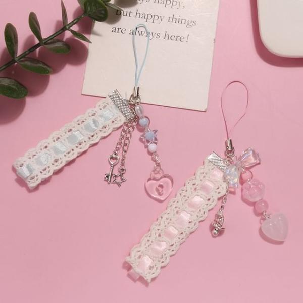 Heart Lace Acrylic Phone Charm (Various Designs)  |  Electronic Accessories