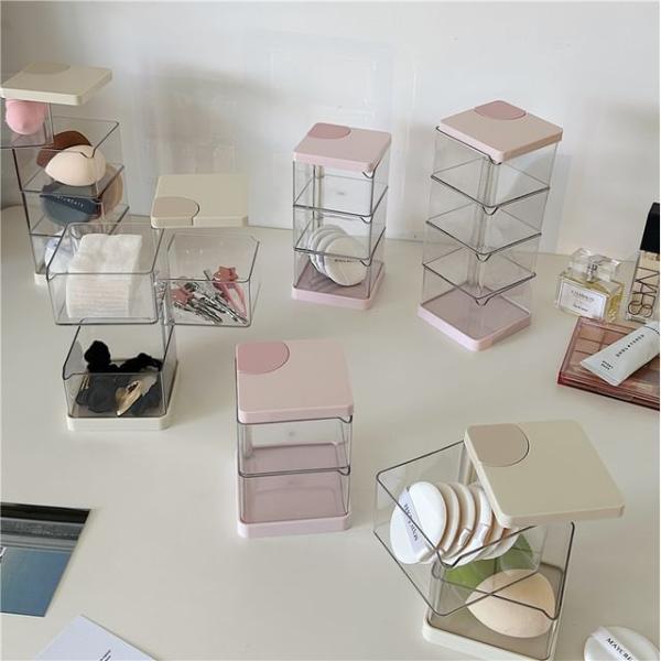 Layered Rotatable Plastic Makeup Up Storage Box (Various Designs)  |  Homeware