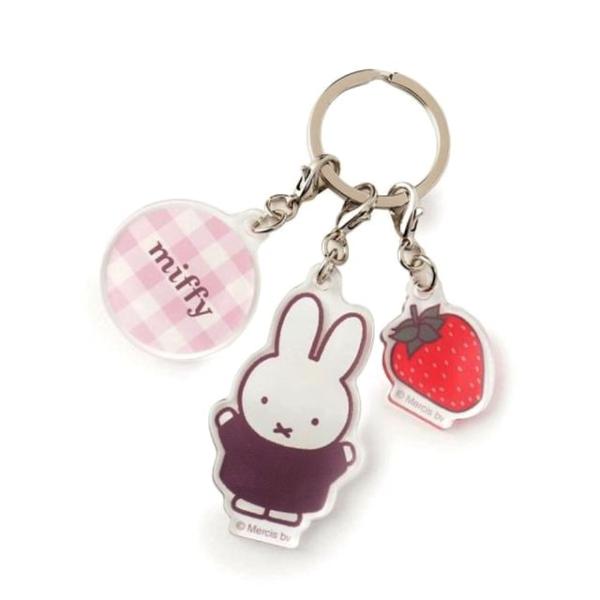 Miffy Acrylic Key Holder / Keyring (Strawberry & Chocolate Series) Pk  |  Gizmos & Toys