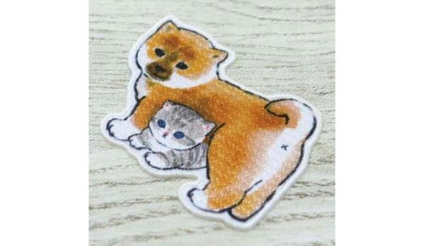 Mofusand Embroidered Patch Seal (Shiba & Neko)  |  Arts & Crafts