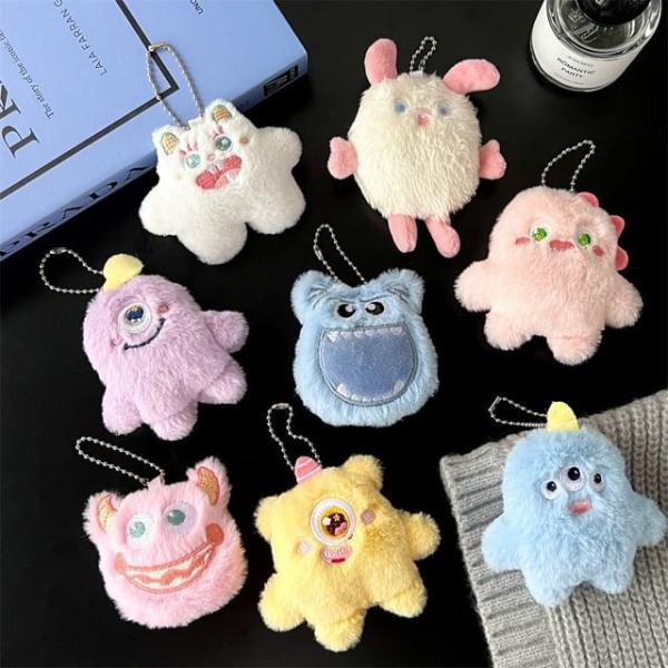 Monster Chenille Bag Charm Keyring (Various Designs)  |  Gizmos & Toys