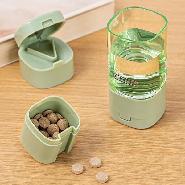 Plastic Drinking Cup With Pill Box  |  Homeware