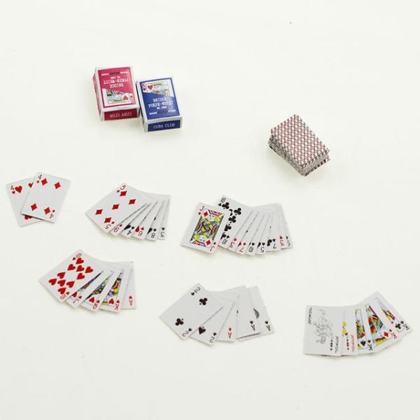 Poker Card Dollhouse Miniature (Various Designs) / Set  |  Gizmos & Toys