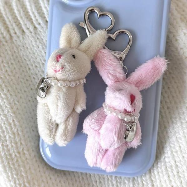 Rabbit Chenille Bag Charm  |  Gizmos & Toys