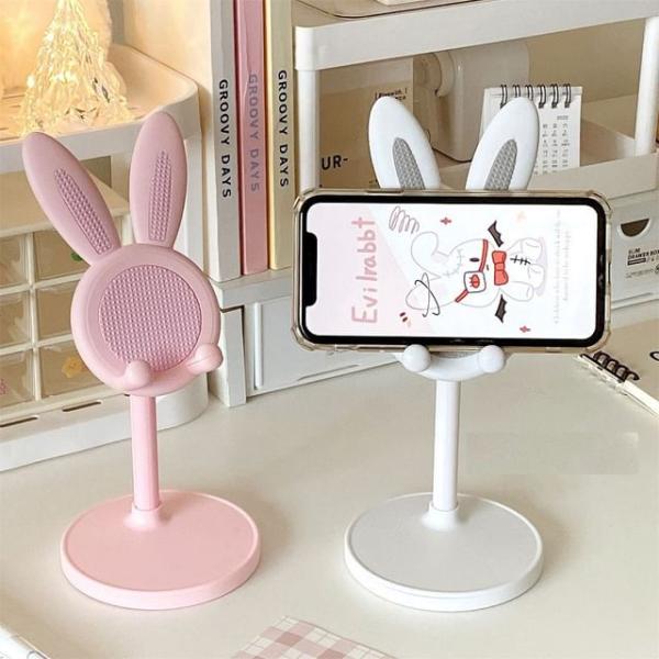 Retractable Rabbit Plastic Desktop Phone Stand  |  Electronic Accessories