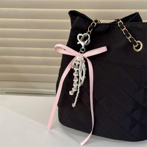 Ribbon Faux Pearl Bag Charm  |  Gizmos & Toys