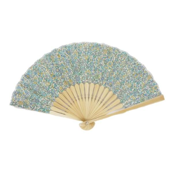 Ripple Folding Fan 20Cm (Flower/Blue)  |  Outdoor Essentials