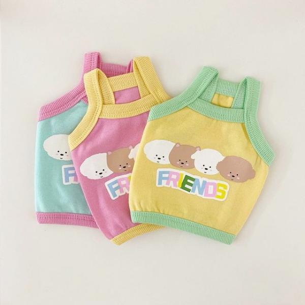 Set: Animal Pet Top + Bib Pet Collar  |  Pet Accessories