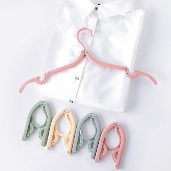 Set Of 8: Travel Plastic Foldable Clothes Hanger  |  Travel Essentials