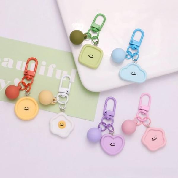 Smiley Bag Charm Keyring (Various Designs)  |  Gizmos & Toys