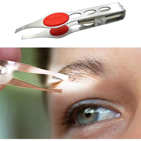 Stainless Steel Eyebrow Tweezers With Led Light  |  Lifestyle Devices