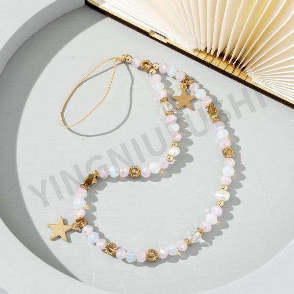 Star Faux Crystal Phone Strap  |  Electronic Accessories