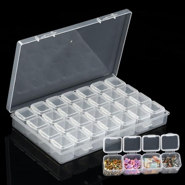 Transparent Plastic Divided Nail Art Storage Box  |  Homeware