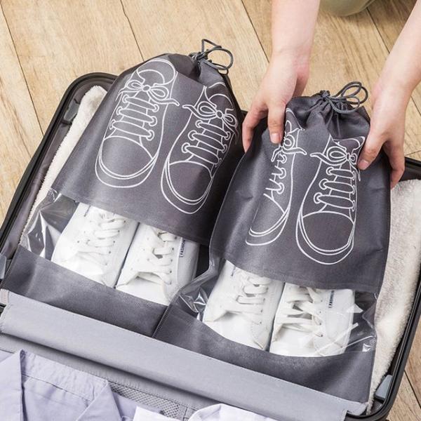 Travel Drawstring Shoe Bag / Set (Various Designs)  |  Travel Essentials