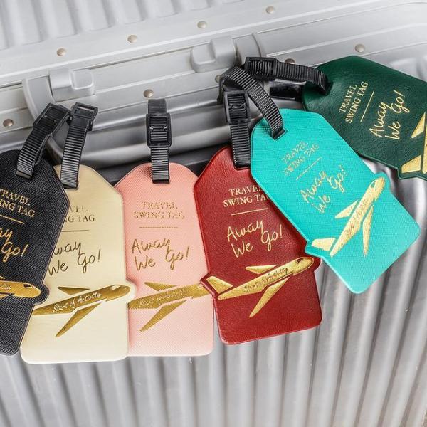 Travel Faux Leather Luggage Tag  |  Travel Essentials