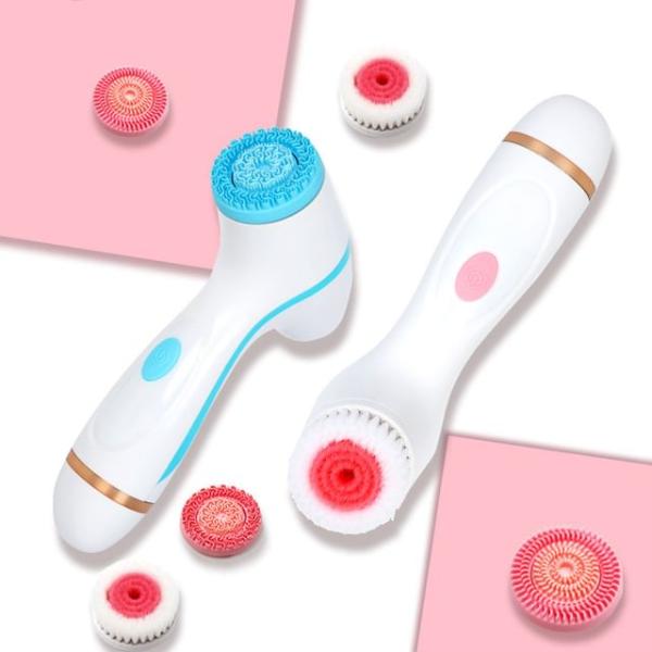 Usb Rechargeable Face Cleaning Brush / Interchangeable Brush / Set  |  Lifestyle Devices