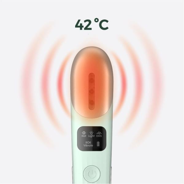 Usb Rechargeable Light Therapy Face Massager With Heat  |  Lifestyle Devices