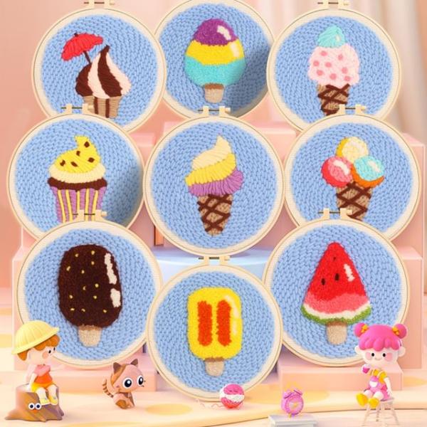 Cartoon Yarn Hanging Deco Diy Embroidery Kit (Various Designs)  |  Arts & Crafts