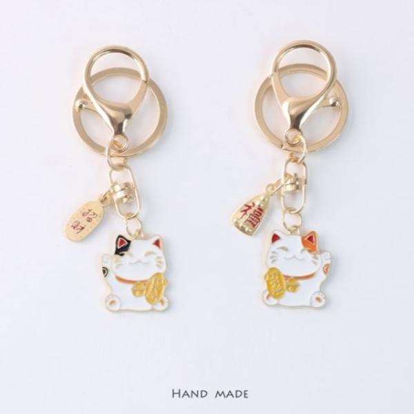 Japanese Lucky-Cat Bag Charm / Key Ring  |  Gizmos & Toys