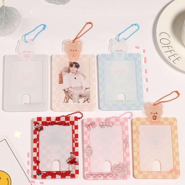 Cartoon Print Acrylic Photo Card Holder Keyring  |  Gizmos & Toys