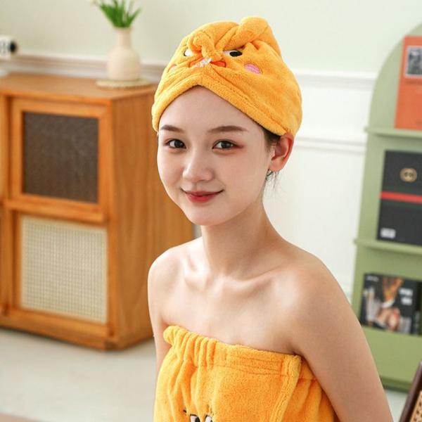 Duck Coral Fleece Hair Towel / Hand Towel / Headband / Shower Cap / Bath Wrap Towel / Cover Up  |  Homeware