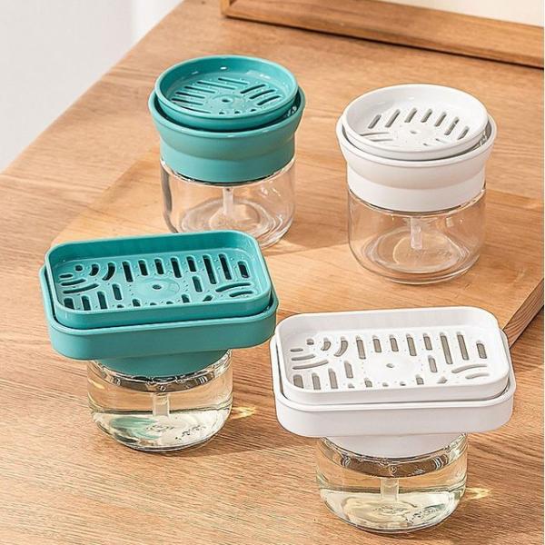 Glass Soap Container With Soap Dispenser  |  Homeware