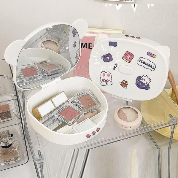 Animal Makeup Storage Box With Mirror (Various Designs)  |  Homeware